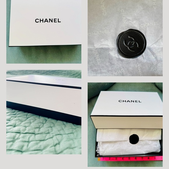 Chanel Classic White Box with Black Accents - Picture 1 of 8